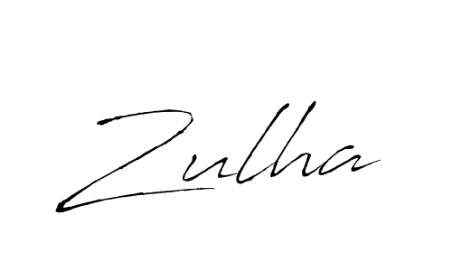 Zulha stylish signature style. Best Handwritten Sign (Antro_Vectra) for my name. Handwritten Signature Collection Ideas for my name Zulha. Zulha signature style 6 images and pictures png