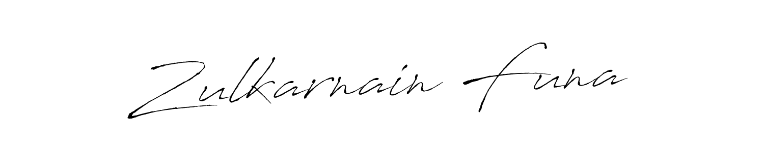 Make a beautiful signature design for name Zulkarnain Funa. With this signature (Antro_Vectra) style, you can create a handwritten signature for free. Zulkarnain Funa signature style 6 images and pictures png