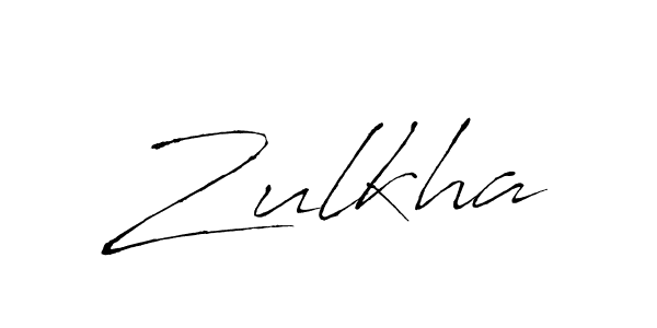 Use a signature maker to create a handwritten signature online. With this signature software, you can design (Antro_Vectra) your own signature for name Zulkha. Zulkha signature style 6 images and pictures png