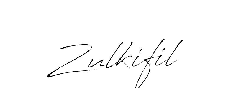 Make a beautiful signature design for name Zulkifil. With this signature (Antro_Vectra) style, you can create a handwritten signature for free. Zulkifil signature style 6 images and pictures png