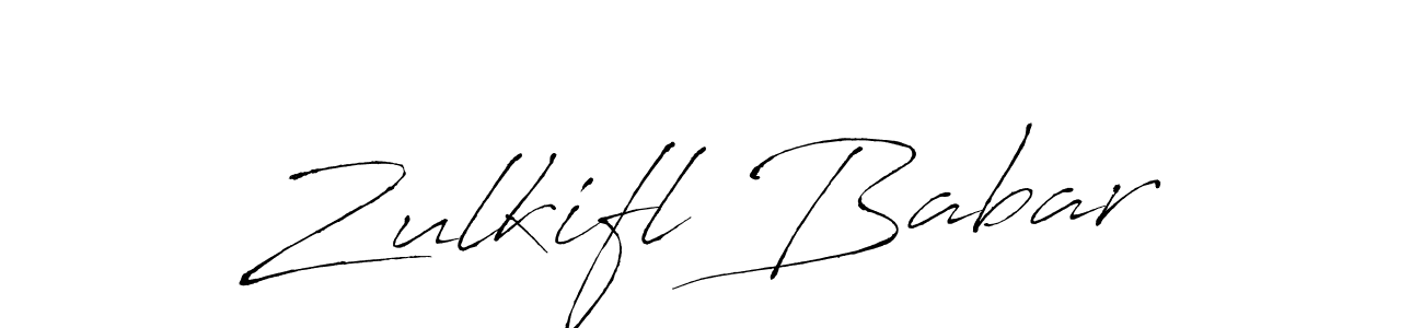 Make a beautiful signature design for name Zulkifl Babar. With this signature (Antro_Vectra) style, you can create a handwritten signature for free. Zulkifl Babar signature style 6 images and pictures png