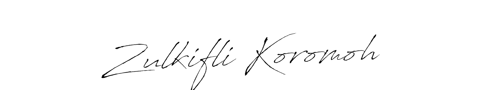 Zulkifli Koromoh stylish signature style. Best Handwritten Sign (Antro_Vectra) for my name. Handwritten Signature Collection Ideas for my name Zulkifli Koromoh. Zulkifli Koromoh signature style 6 images and pictures png