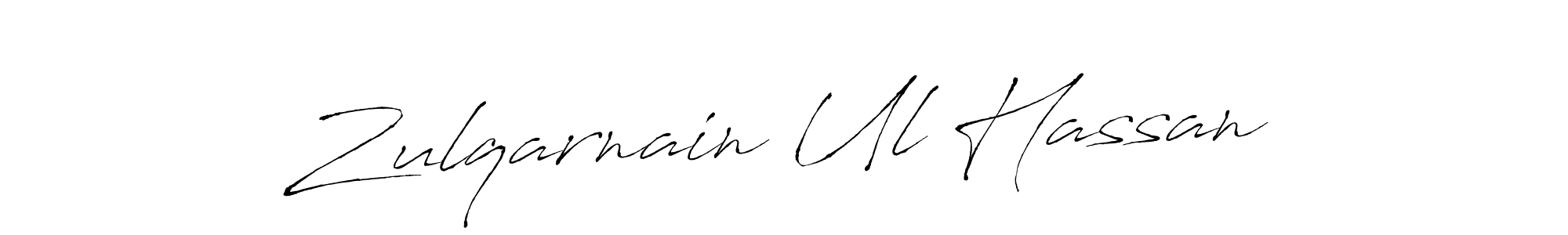 Make a beautiful signature design for name Zulqarnain Ul Hassan. With this signature (Antro_Vectra) style, you can create a handwritten signature for free. Zulqarnain Ul Hassan signature style 6 images and pictures png