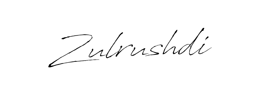 Design your own signature with our free online signature maker. With this signature software, you can create a handwritten (Antro_Vectra) signature for name Zulrushdi. Zulrushdi signature style 6 images and pictures png