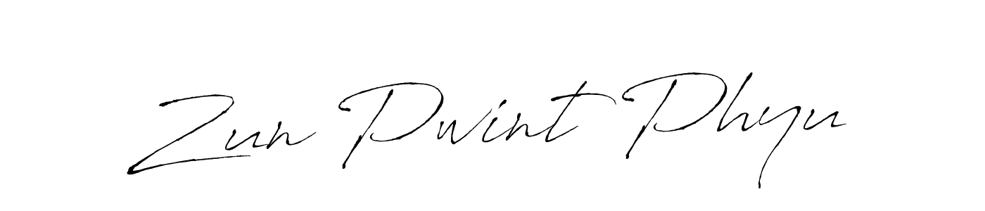 The best way (Antro_Vectra) to make a short signature is to pick only two or three words in your name. The name Zun Pwint Phyu include a total of six letters. For converting this name. Zun Pwint Phyu signature style 6 images and pictures png