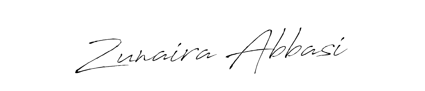 How to make Zunaira Abbasi name signature. Use Antro_Vectra style for creating short signs online. This is the latest handwritten sign. Zunaira Abbasi signature style 6 images and pictures png