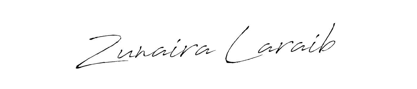 Zunaira Laraib stylish signature style. Best Handwritten Sign (Antro_Vectra) for my name. Handwritten Signature Collection Ideas for my name Zunaira Laraib. Zunaira Laraib signature style 6 images and pictures png