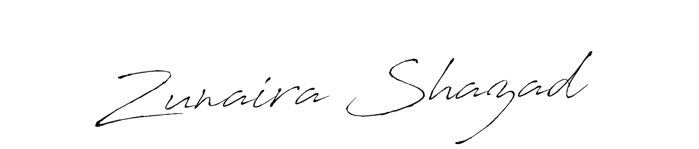 Also we have Zunaira Shazad name is the best signature style. Create professional handwritten signature collection using Antro_Vectra autograph style. Zunaira Shazad signature style 6 images and pictures png