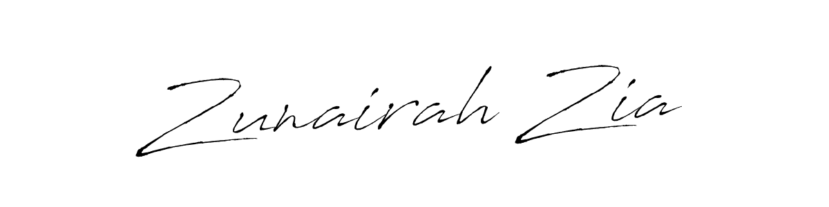 Design your own signature with our free online signature maker. With this signature software, you can create a handwritten (Antro_Vectra) signature for name Zunairah Zia. Zunairah Zia signature style 6 images and pictures png