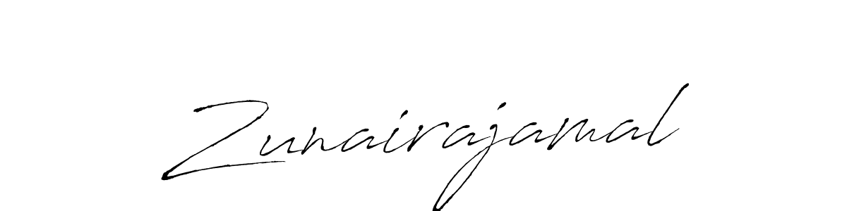 Create a beautiful signature design for name Zunairajamal. With this signature (Antro_Vectra) fonts, you can make a handwritten signature for free. Zunairajamal signature style 6 images and pictures png