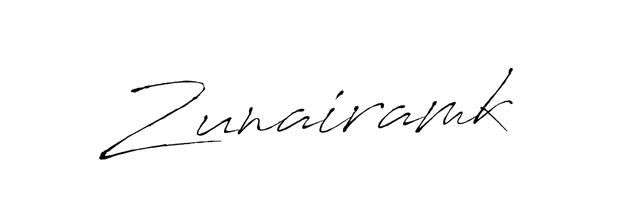 Design your own signature with our free online signature maker. With this signature software, you can create a handwritten (Antro_Vectra) signature for name Zunairamk. Zunairamk signature style 6 images and pictures png