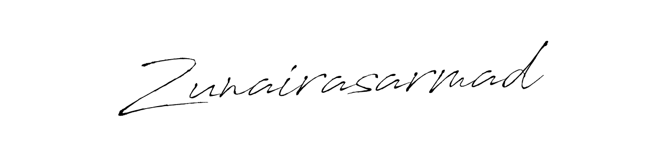The best way (Antro_Vectra) to make a short signature is to pick only two or three words in your name. The name Zunairasarmad include a total of six letters. For converting this name. Zunairasarmad signature style 6 images and pictures png