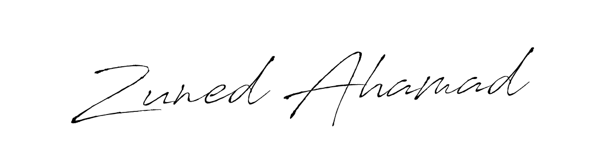 Antro_Vectra is a professional signature style that is perfect for those who want to add a touch of class to their signature. It is also a great choice for those who want to make their signature more unique. Get Zuned Ahamad name to fancy signature for free. Zuned Ahamad signature style 6 images and pictures png