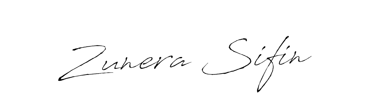 How to make Zunera Sifin signature? Antro_Vectra is a professional autograph style. Create handwritten signature for Zunera Sifin name. Zunera Sifin signature style 6 images and pictures png