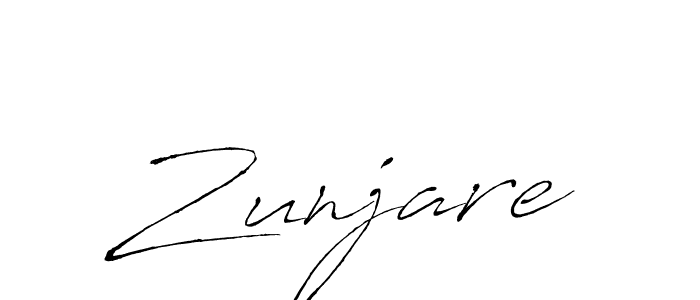 Use a signature maker to create a handwritten signature online. With this signature software, you can design (Antro_Vectra) your own signature for name Zunjare. Zunjare signature style 6 images and pictures png