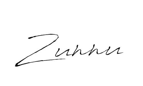 Create a beautiful signature design for name Zunnu. With this signature (Antro_Vectra) fonts, you can make a handwritten signature for free. Zunnu signature style 6 images and pictures png