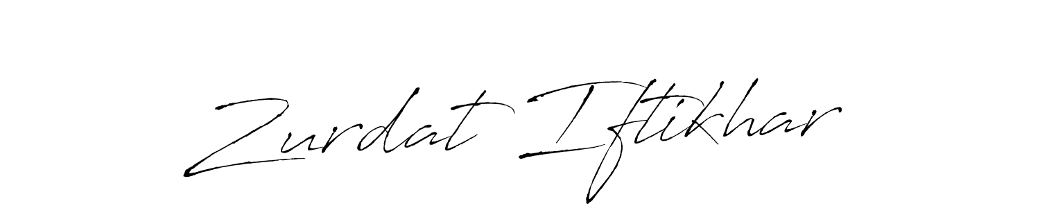 How to make Zurdat Iftikhar name signature. Use Antro_Vectra style for creating short signs online. This is the latest handwritten sign. Zurdat Iftikhar signature style 6 images and pictures png