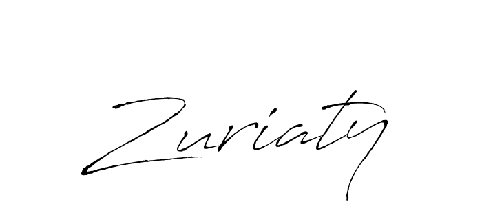 Make a beautiful signature design for name Zuriaty. With this signature (Antro_Vectra) style, you can create a handwritten signature for free. Zuriaty signature style 6 images and pictures png