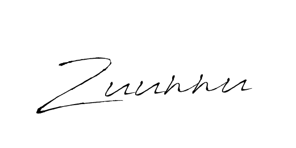 How to make Zuunnu signature? Antro_Vectra is a professional autograph style. Create handwritten signature for Zuunnu name. Zuunnu signature style 6 images and pictures png