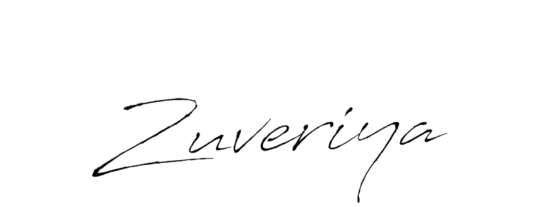 Make a beautiful signature design for name Zuveriya. With this signature (Antro_Vectra) style, you can create a handwritten signature for free. Zuveriya signature style 6 images and pictures png