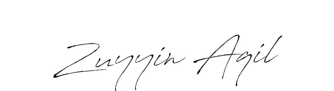 The best way (Antro_Vectra) to make a short signature is to pick only two or three words in your name. The name Zuyyin Aqil include a total of six letters. For converting this name. Zuyyin Aqil signature style 6 images and pictures png