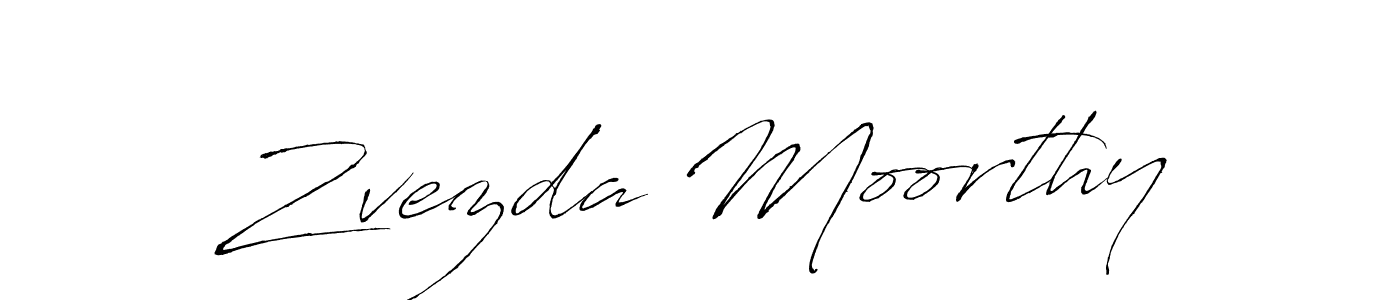Antro_Vectra is a professional signature style that is perfect for those who want to add a touch of class to their signature. It is also a great choice for those who want to make their signature more unique. Get Zvezda Moorthy name to fancy signature for free. Zvezda Moorthy signature style 6 images and pictures png