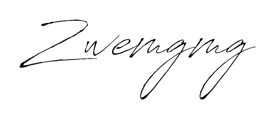The Antro_Vectra handwriting style adds charm and authenticity to name Zwemgmg. A wonderful choice for personal thank-you notes. Zwemgmg signature style 6 images and pictures png