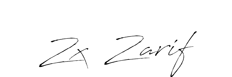 How to make Zx  Zarif name signature. Use Antro_Vectra style for creating short signs online. This is the latest handwritten sign. Zx  Zarif signature style 6 images and pictures png