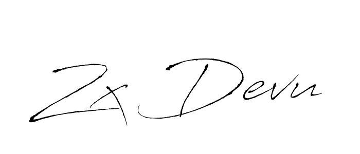 How to make Zx Devu signature? Antro_Vectra is a professional autograph style. Create handwritten signature for Zx Devu name. Zx Devu signature style 6 images and pictures png