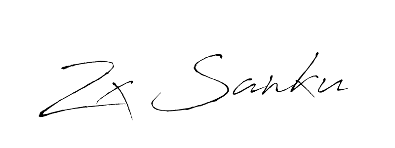 Also we have Zx Sanku name is the best signature style. Create professional handwritten signature collection using Antro_Vectra autograph style. Zx Sanku signature style 6 images and pictures png