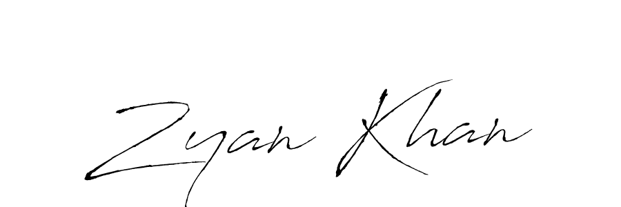 How to make Zyan Khan name signature. Use Antro_Vectra style for creating short signs online. This is the latest handwritten sign. Zyan Khan signature style 6 images and pictures png