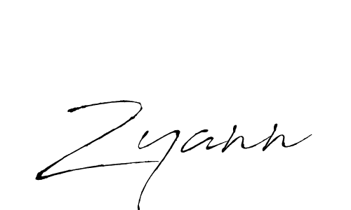 Zyann stylish signature style. Best Handwritten Sign (Antro_Vectra) for my name. Handwritten Signature Collection Ideas for my name Zyann. Zyann signature style 6 images and pictures png