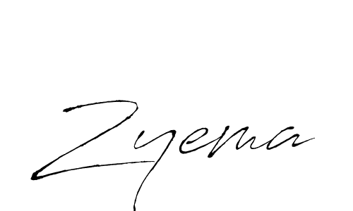 Make a beautiful signature design for name Zyema. With this signature (Antro_Vectra) style, you can create a handwritten signature for free. Zyema signature style 6 images and pictures png