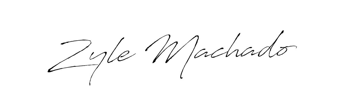Similarly Antro_Vectra is the best handwritten signature design. Signature creator online .You can use it as an online autograph creator for name Zyle Machado. Zyle Machado signature style 6 images and pictures png