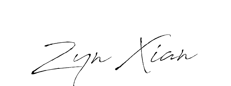 Design your own signature with our free online signature maker. With this signature software, you can create a handwritten (Antro_Vectra) signature for name Zyn Xian. Zyn Xian signature style 6 images and pictures png
