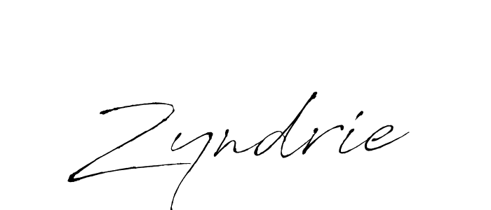 Use a signature maker to create a handwritten signature online. With this signature software, you can design (Antro_Vectra) your own signature for name Zyndrie. Zyndrie signature style 6 images and pictures png