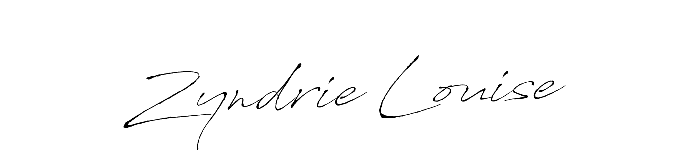 See photos of Zyndrie Louise official signature by Spectra . Check more albums & portfolios. Read reviews & check more about Antro_Vectra font. Zyndrie Louise signature style 6 images and pictures png