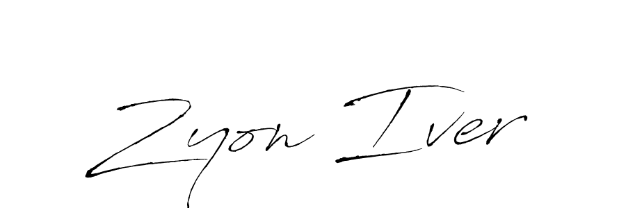 The best way (Antro_Vectra) to make a short signature is to pick only two or three words in your name. The name Zyon Iver include a total of six letters. For converting this name. Zyon Iver signature style 6 images and pictures png