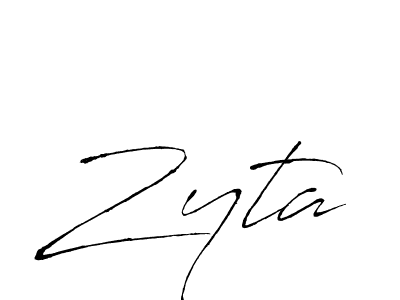 You should practise on your own different ways (Antro_Vectra) to write your name (Zyta) in signature. don't let someone else do it for you. Zyta signature style 6 images and pictures png