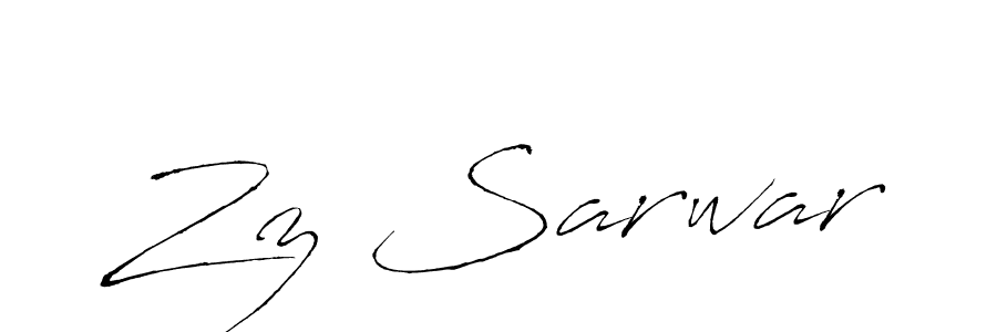 Make a beautiful signature design for name Zz Sarwar. Use this online signature maker to create a handwritten signature for free. Zz Sarwar signature style 6 images and pictures png