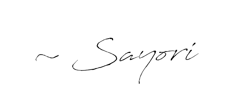 How to make ~ Sayori name signature. Use Antro_Vectra style for creating short signs online. This is the latest handwritten sign. ~ Sayori signature style 6 images and pictures png