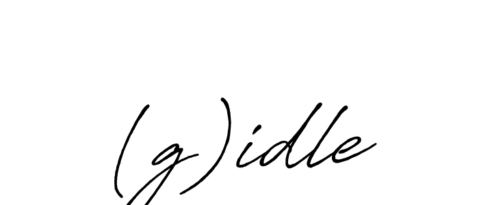 How to make (g)idle signature? Antro_Vectra_Bolder is a professional autograph style. Create handwritten signature for (g)idle name. (g)idle signature style 7 images and pictures png