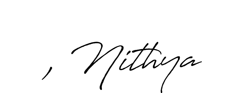 The best way (Antro_Vectra_Bolder) to make a short signature is to pick only two or three words in your name. The name , Nithya include a total of six letters. For converting this name. , Nithya signature style 7 images and pictures png