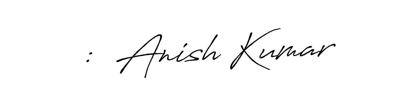 :  Anish Kumar stylish signature style. Best Handwritten Sign (Antro_Vectra_Bolder) for my name. Handwritten Signature Collection Ideas for my name :  Anish Kumar. :  Anish Kumar signature style 7 images and pictures png