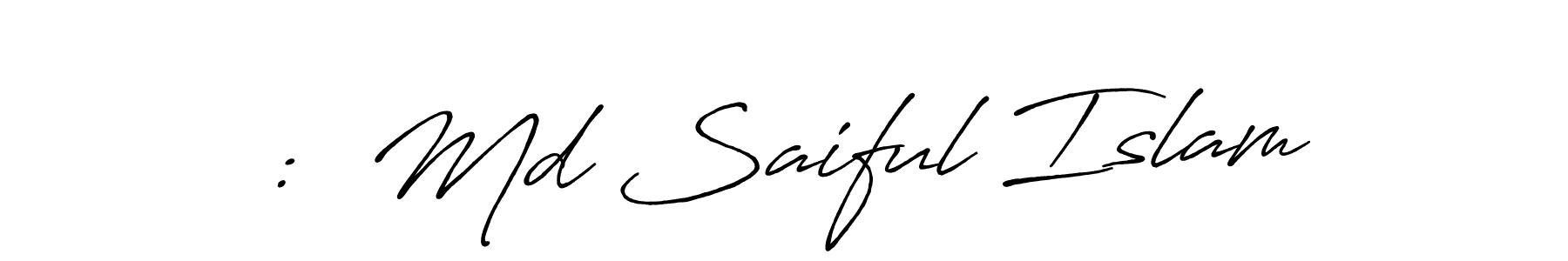 How to make :  Md Saiful Islam signature? Antro_Vectra_Bolder is a professional autograph style. Create handwritten signature for :  Md Saiful Islam name. :  Md Saiful Islam signature style 7 images and pictures png