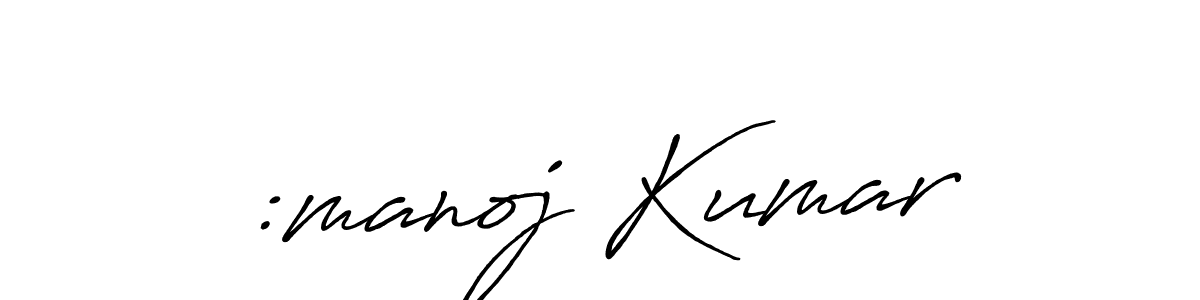 How to make :manoj Kumar signature? Antro_Vectra_Bolder is a professional autograph style. Create handwritten signature for :manoj Kumar name. :manoj Kumar signature style 7 images and pictures png