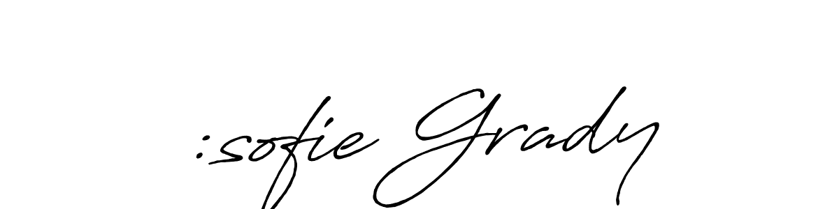 How to make :sofie Grady signature? Antro_Vectra_Bolder is a professional autograph style. Create handwritten signature for :sofie Grady name. :sofie Grady signature style 7 images and pictures png