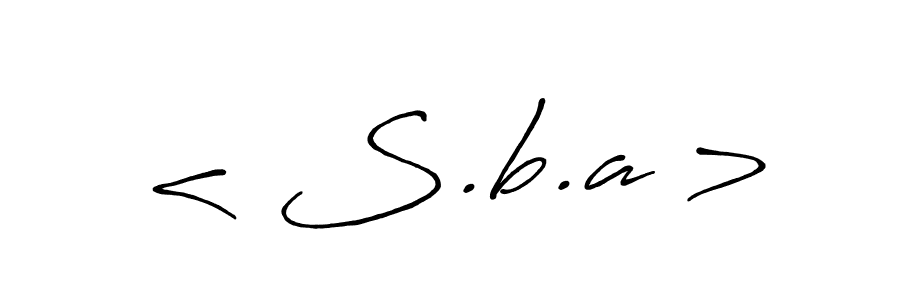 How to make < S.b.a > name signature. Use Antro_Vectra_Bolder style for creating short signs online. This is the latest handwritten sign. < S.b.a > signature style 7 images and pictures png