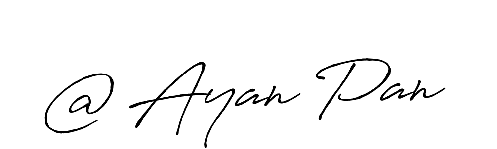 Create a beautiful signature design for name @ Ayan Pan. With this signature (Antro_Vectra_Bolder) fonts, you can make a handwritten signature for free. @ Ayan Pan signature style 7 images and pictures png