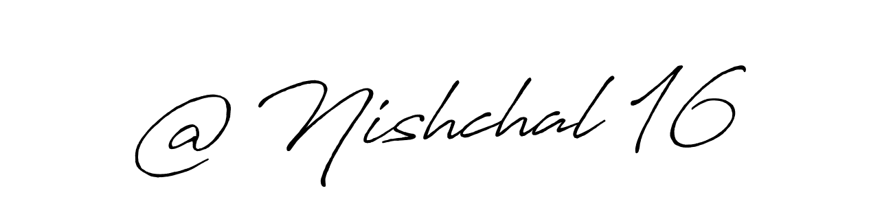 Check out images of Autograph of @ Nishchal 16 name. Actor @ Nishchal 16 Signature Style. Antro_Vectra_Bolder is a professional sign style online. @ Nishchal 16 signature style 7 images and pictures png